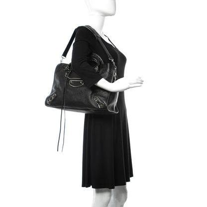 Balenciaga Chevre Silver Metallic Edge Hardware City Black 3 of 10