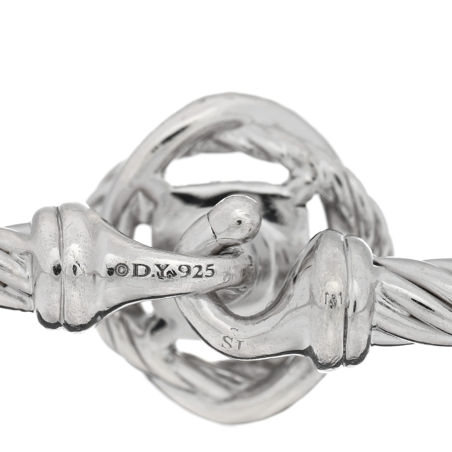 David Yurman Sterling Silver Diamond 3mm Infinity Bracelet 3 of 3