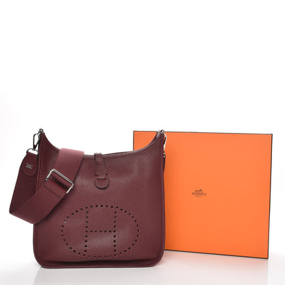 Hermes Taurillon Clemence Evelyne III PM Bordeaux 8 of 8