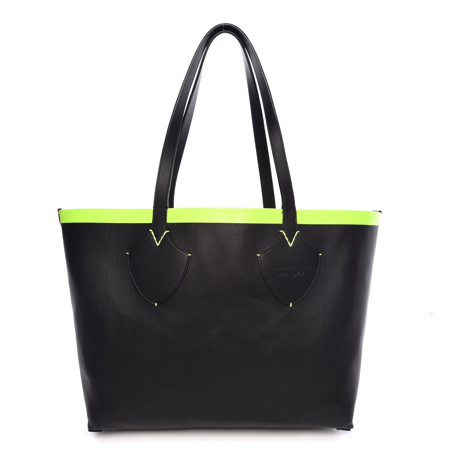 Canvas Mega Check The Giant Reversible Tote Black Neon Yellow