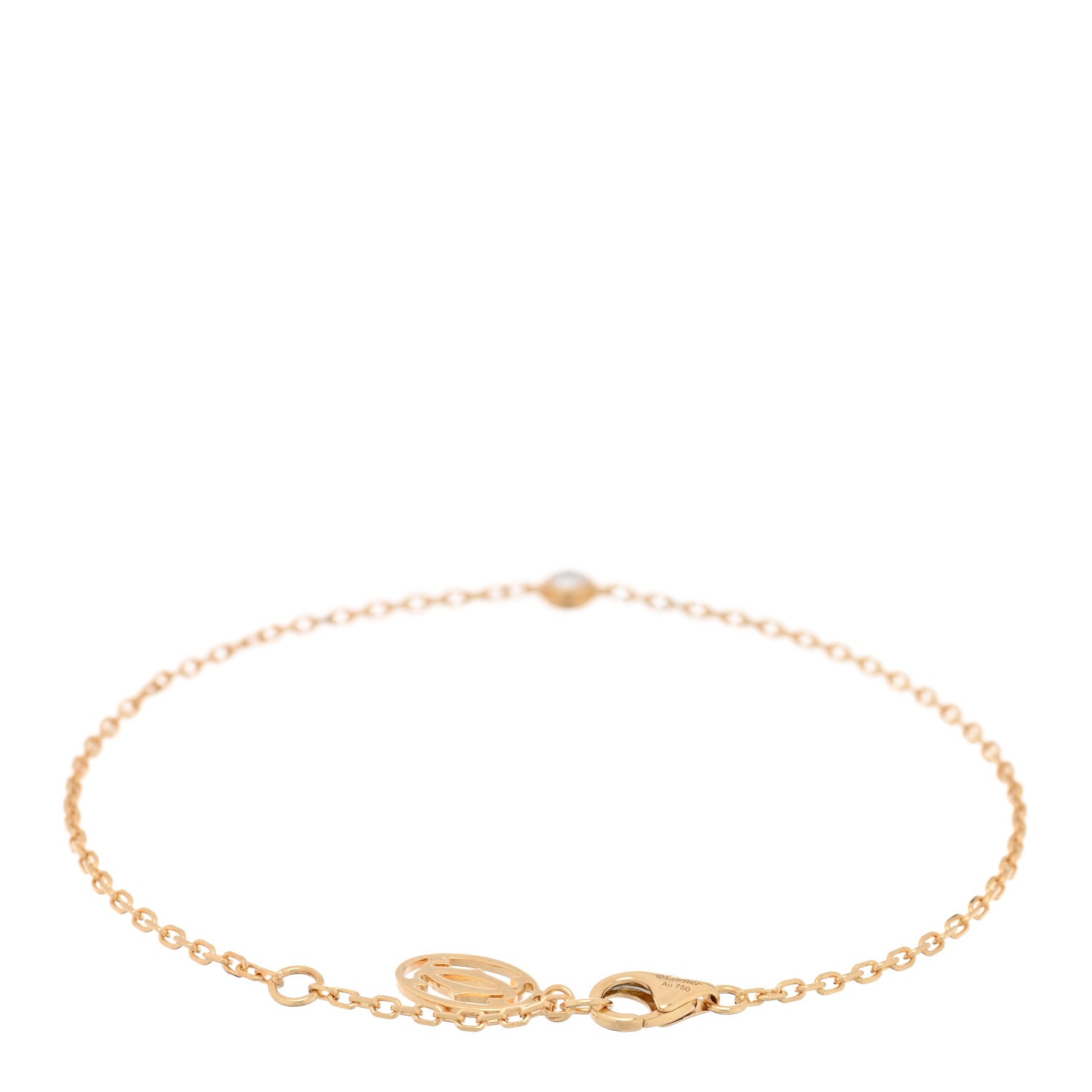 Cartier 18K Yellow Gold Diamond SM D'Amour Bracelet 2 of 4