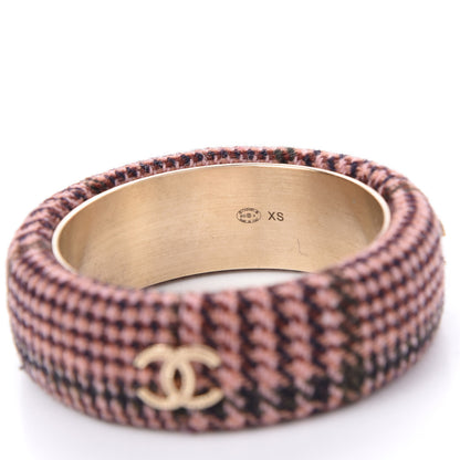 Chanel Tweed CC Wide Bangle XS Pink 3 of 4