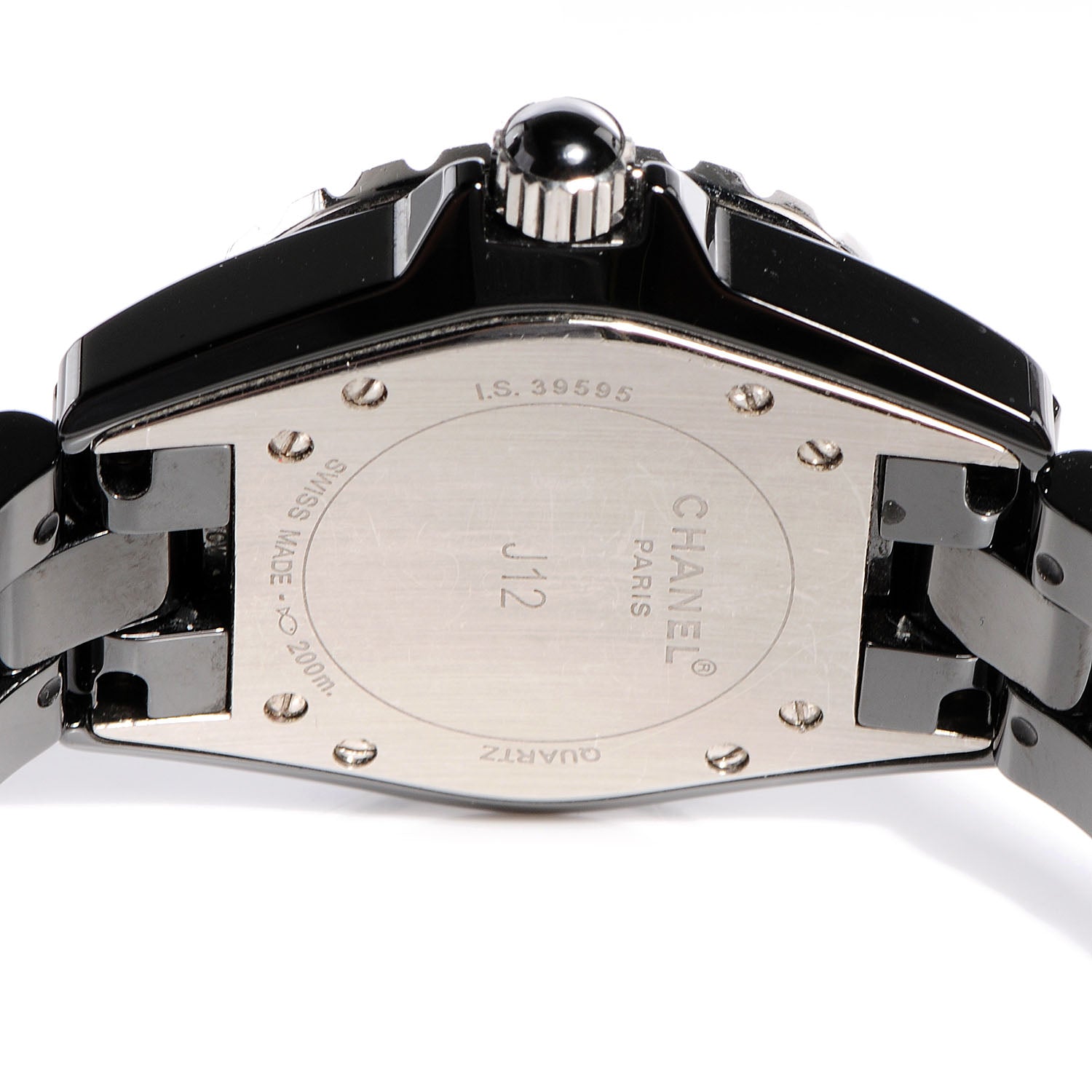 Chanel Stainless Steel Ceramic Ruby 33mm J12 Quartz Watch Black 5 of 6