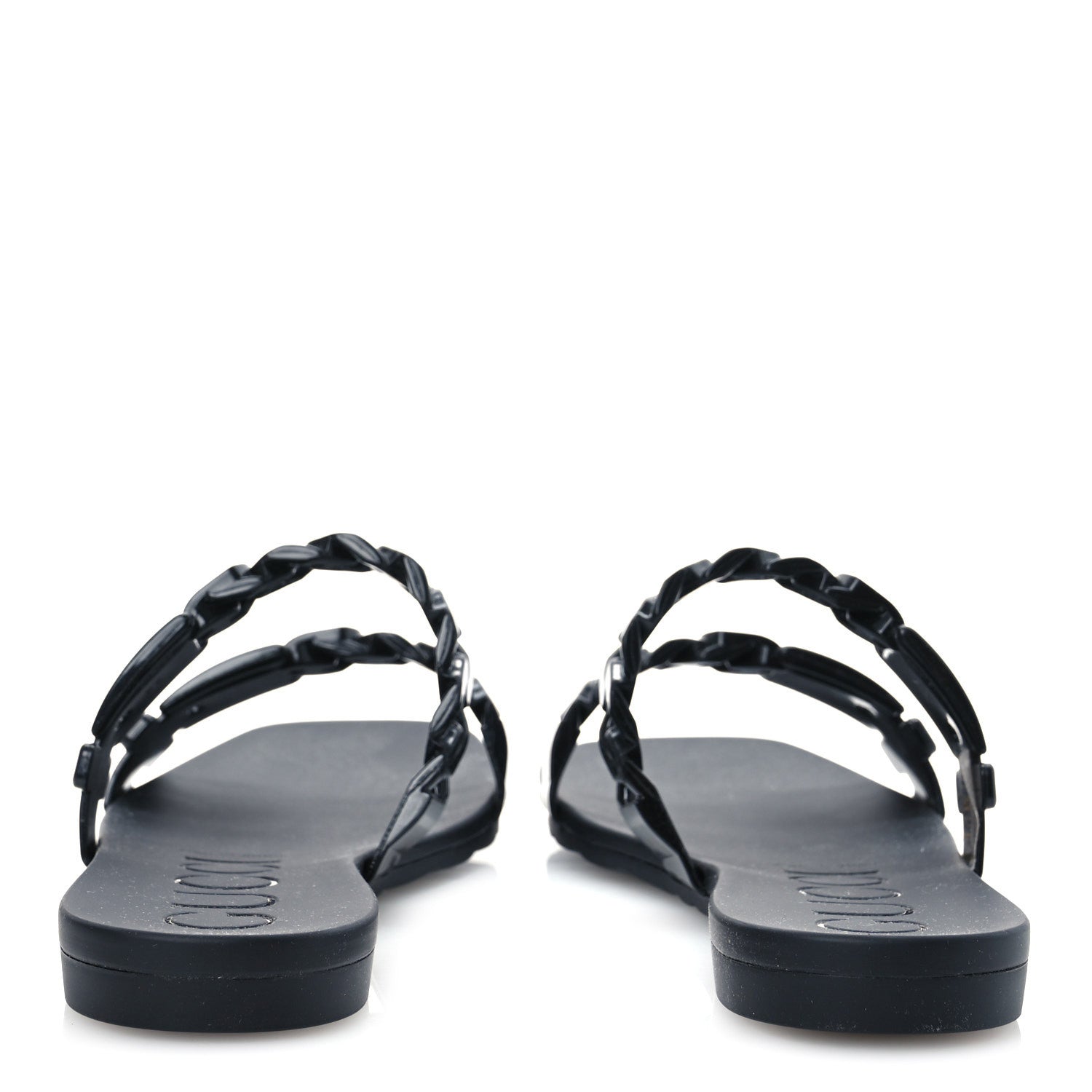 Gucci Rubber Womens Slide Sandals 36 Black 6 of 10