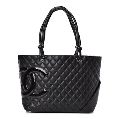 Chanel Calfskin Quilted Large Cambon Tote Black 1 of 17