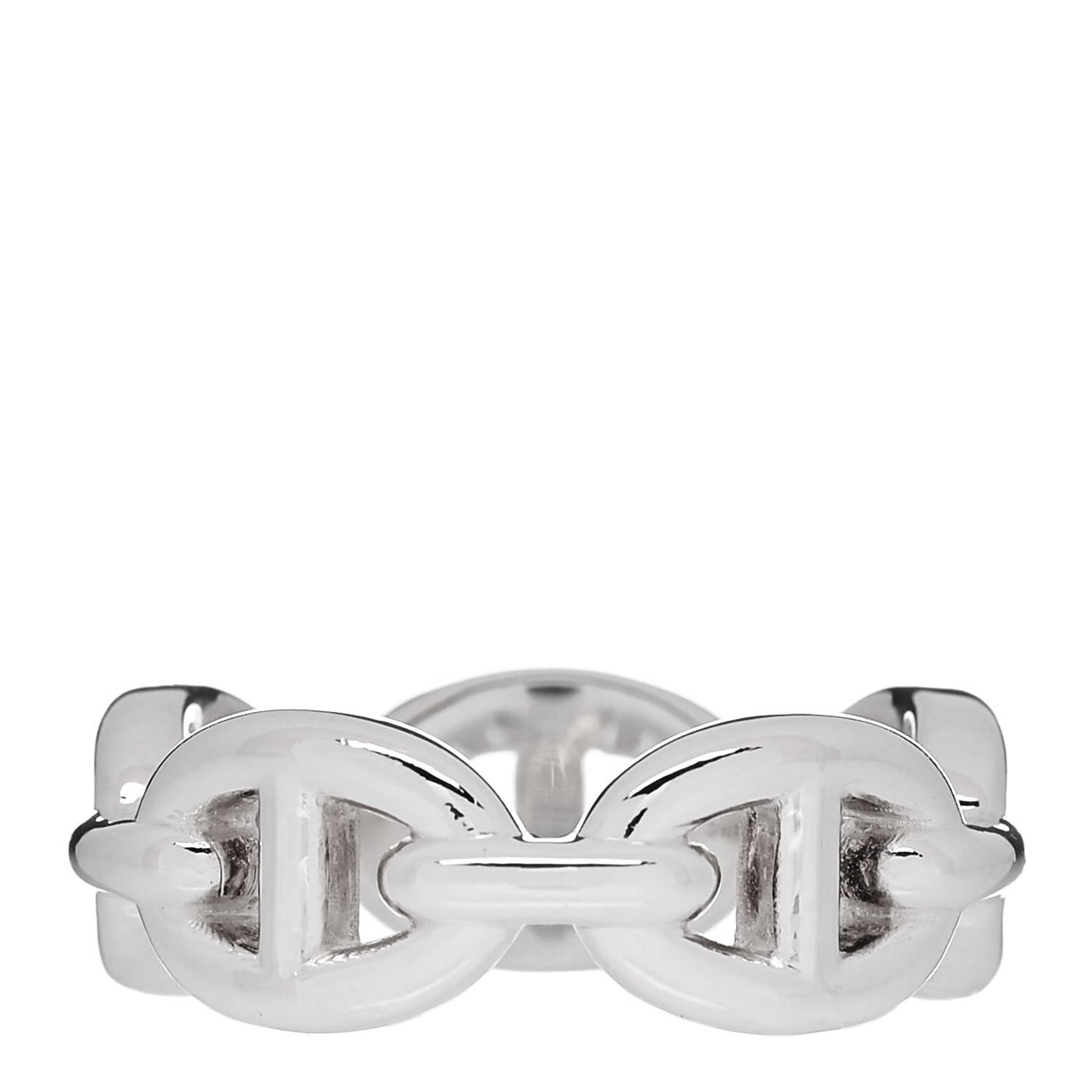 Sterling Silver PM Chaine d'Ancre Enchainee Band Ring 52 6