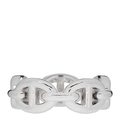 Hermes Sterling Silver PM Chaine d'Ancre Enchainee Band Ring 52 6 3 of 7