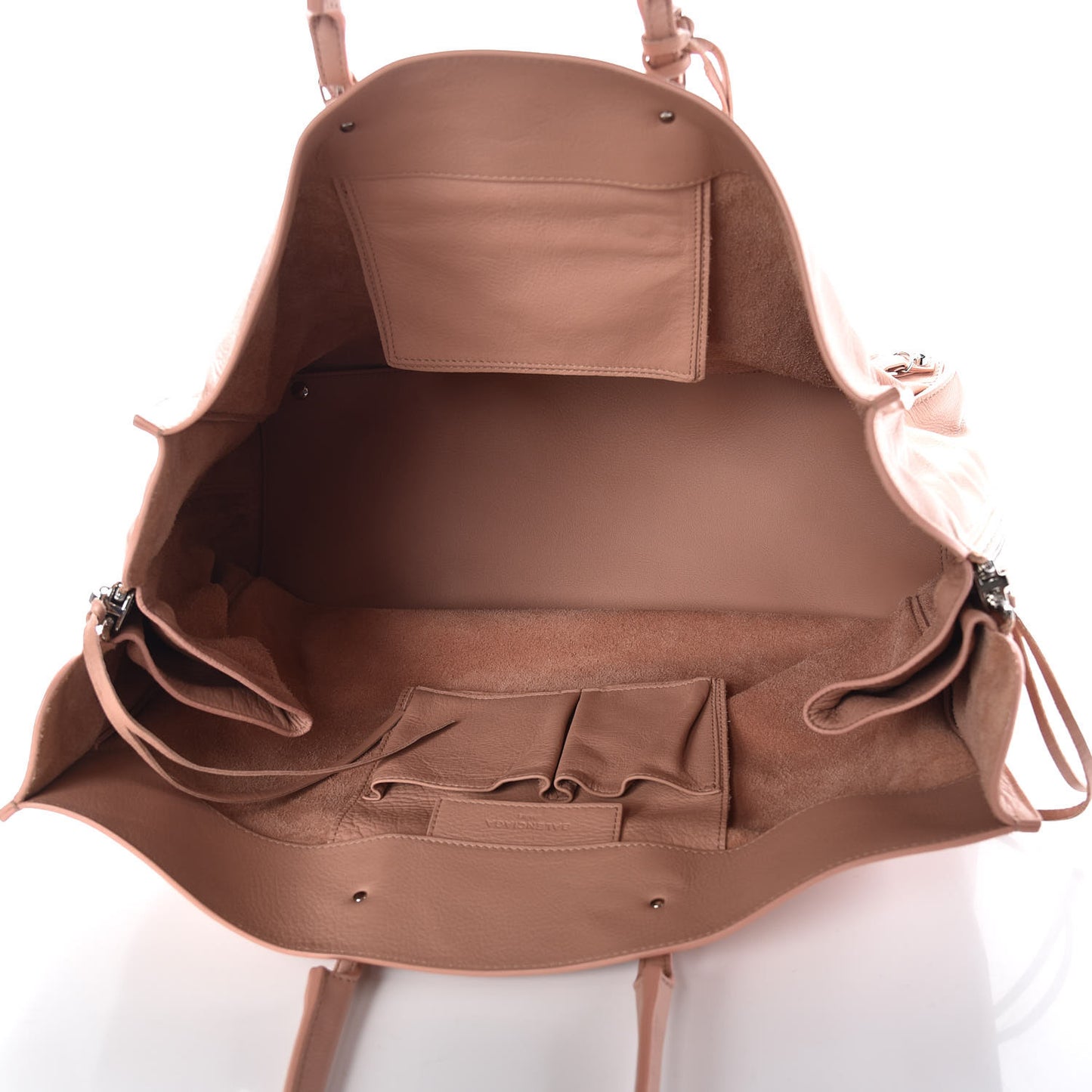 Veau Papier A4 Zip Around Tote Rose Aubepine