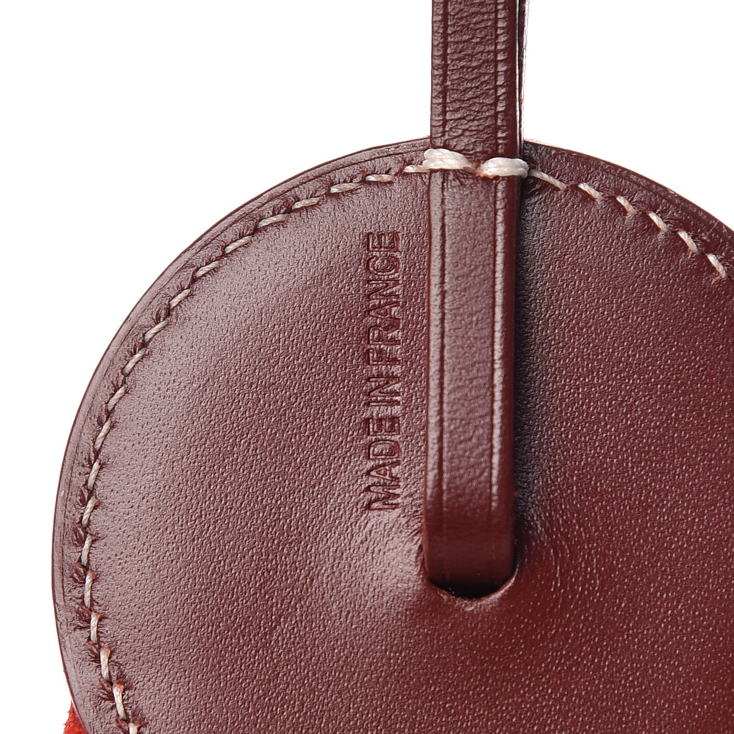 Hermes Vache Hunter Milo Lambskin Paddock Flot Bag Charm Orange Poppy Rose Azalee Red 3 of 4