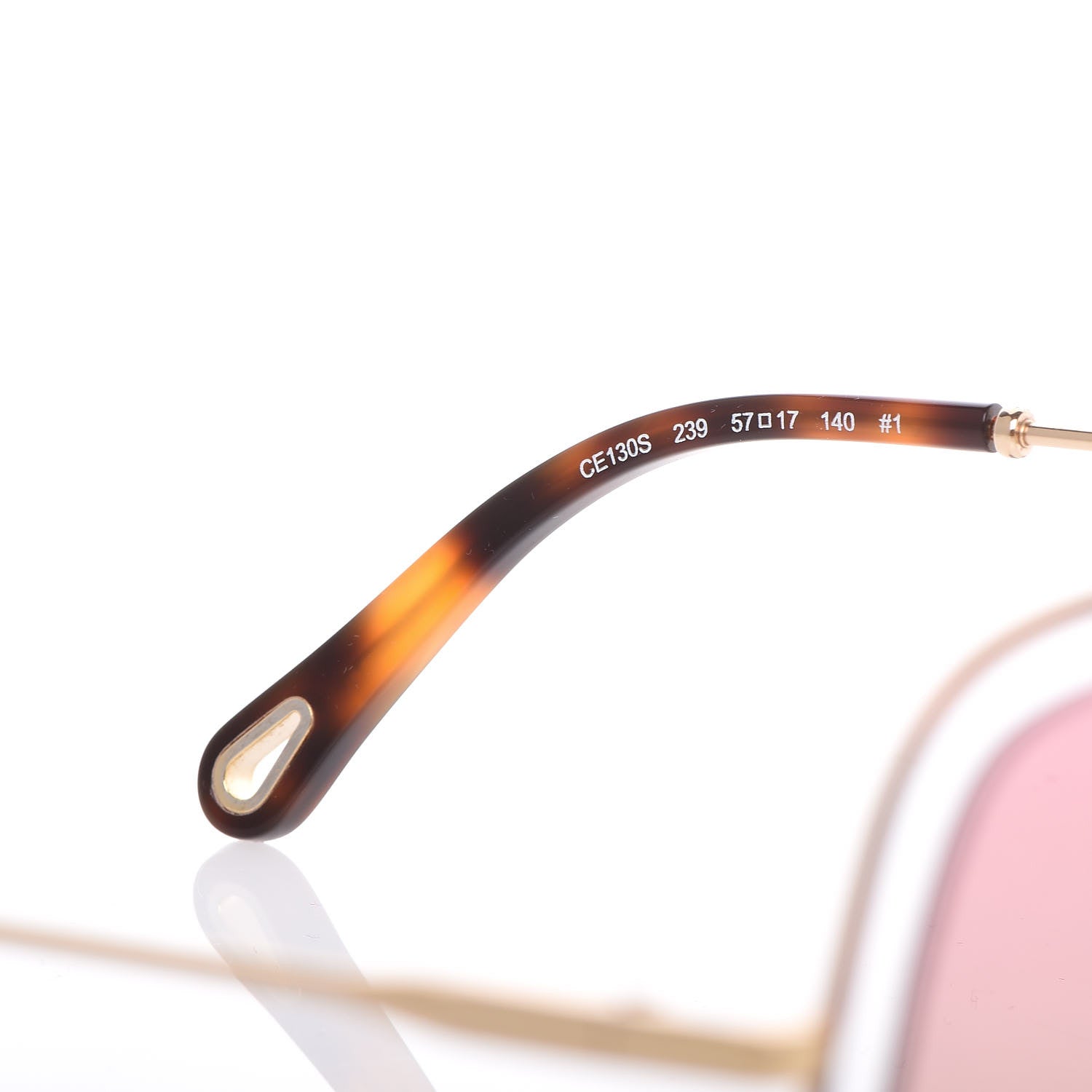 Chloe Poppy Aviator Sunglasses CE 130S Gold Havana 5 of 7