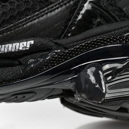 Balenciaga Mesh Rubber Monocolor Womens Runner Sneakers 39 Black 11 of 13