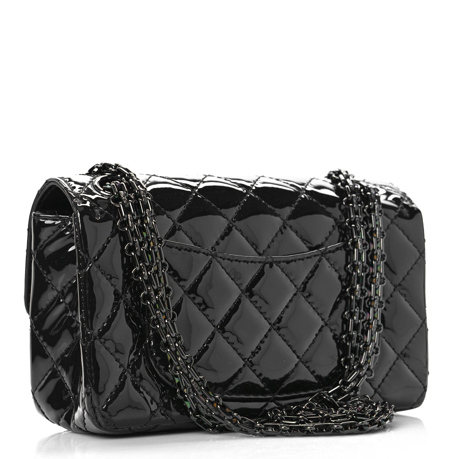Chanel Patent Calfskin Quilted 2.55 Reissue Mini Flap So Black 3 of 10