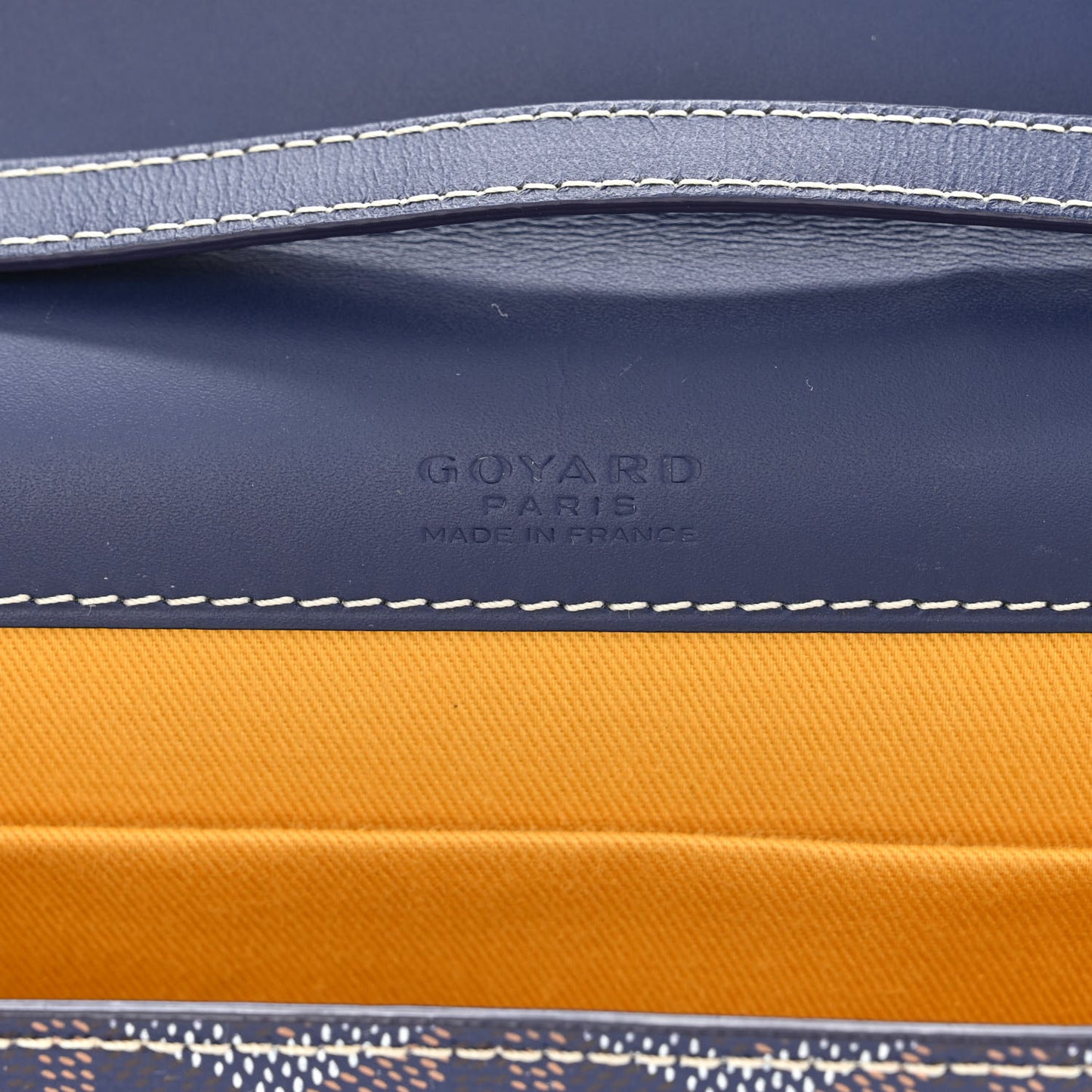 Goyardine Monte Carlo Bois Clutch With Strap Navy