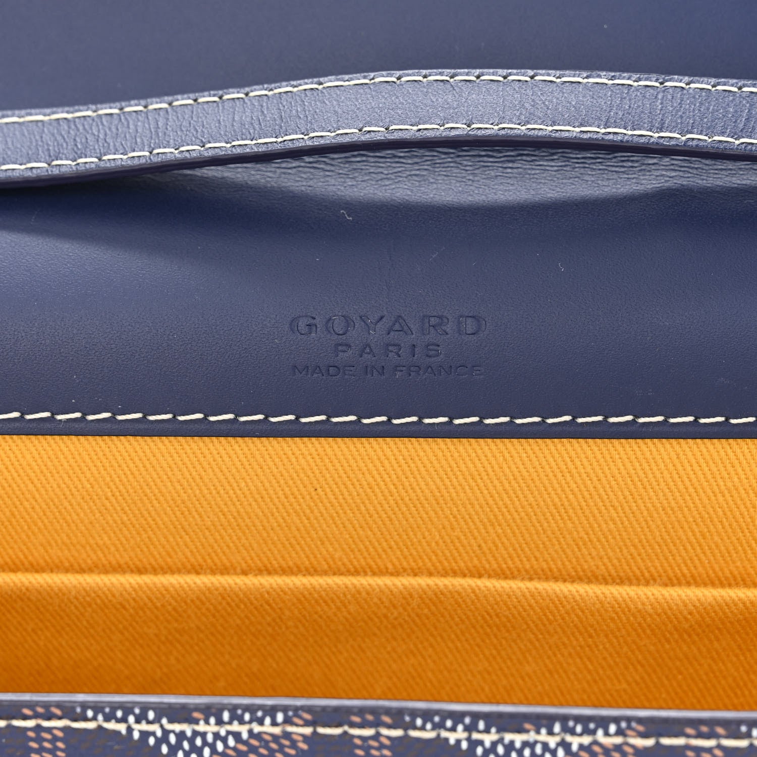 Goyard Goyardine Monte Carlo Bois Clutch With Strap Navy 6 of 8
