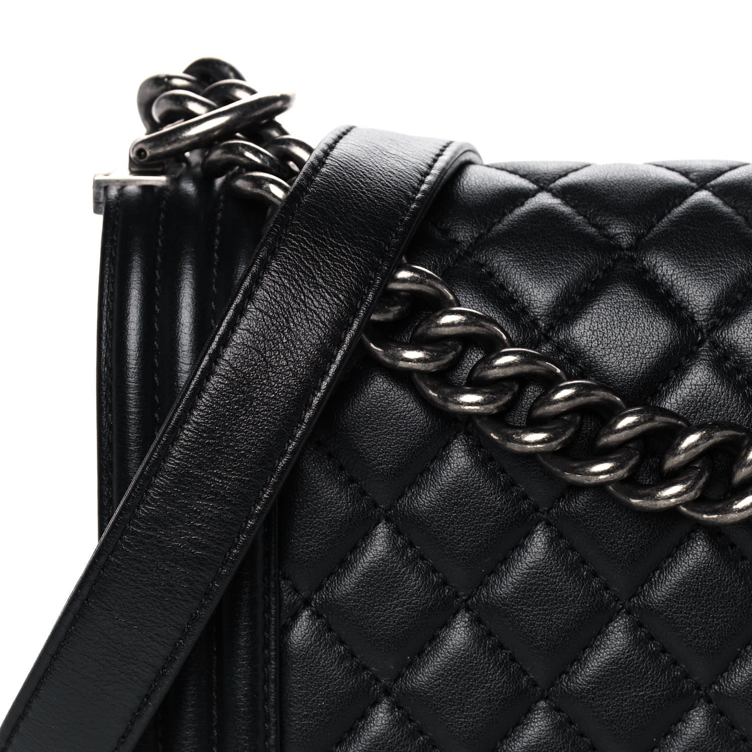 Chanel Calfskin Quilted Medium Boy Flap Black 9 of 12