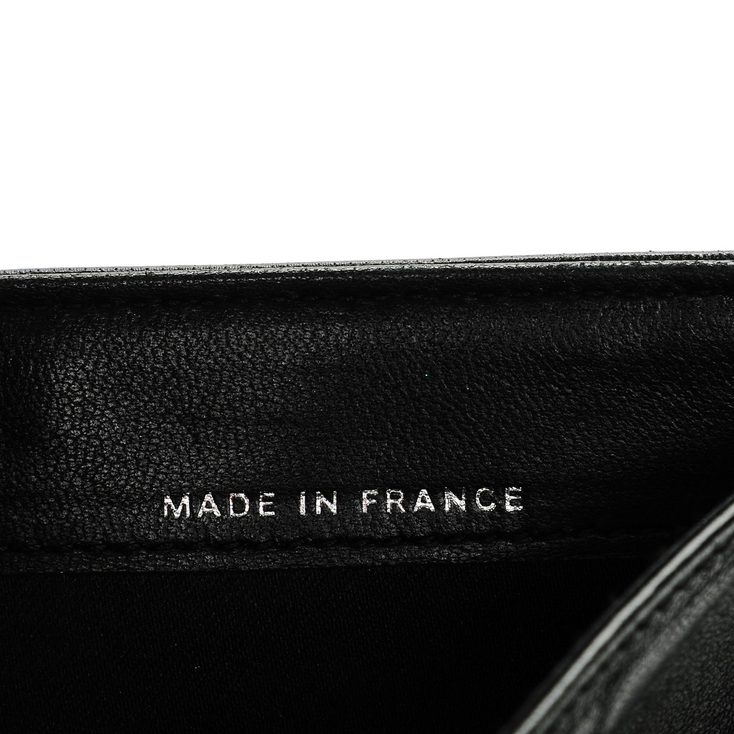 Embossed Lambskin Travel Bi-Fold Wallet Black