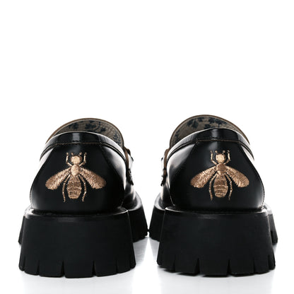 Gucci Cordovan Lux Womens Harald Horsebit 25mm Platform Loafers 38 Black 5 of 19