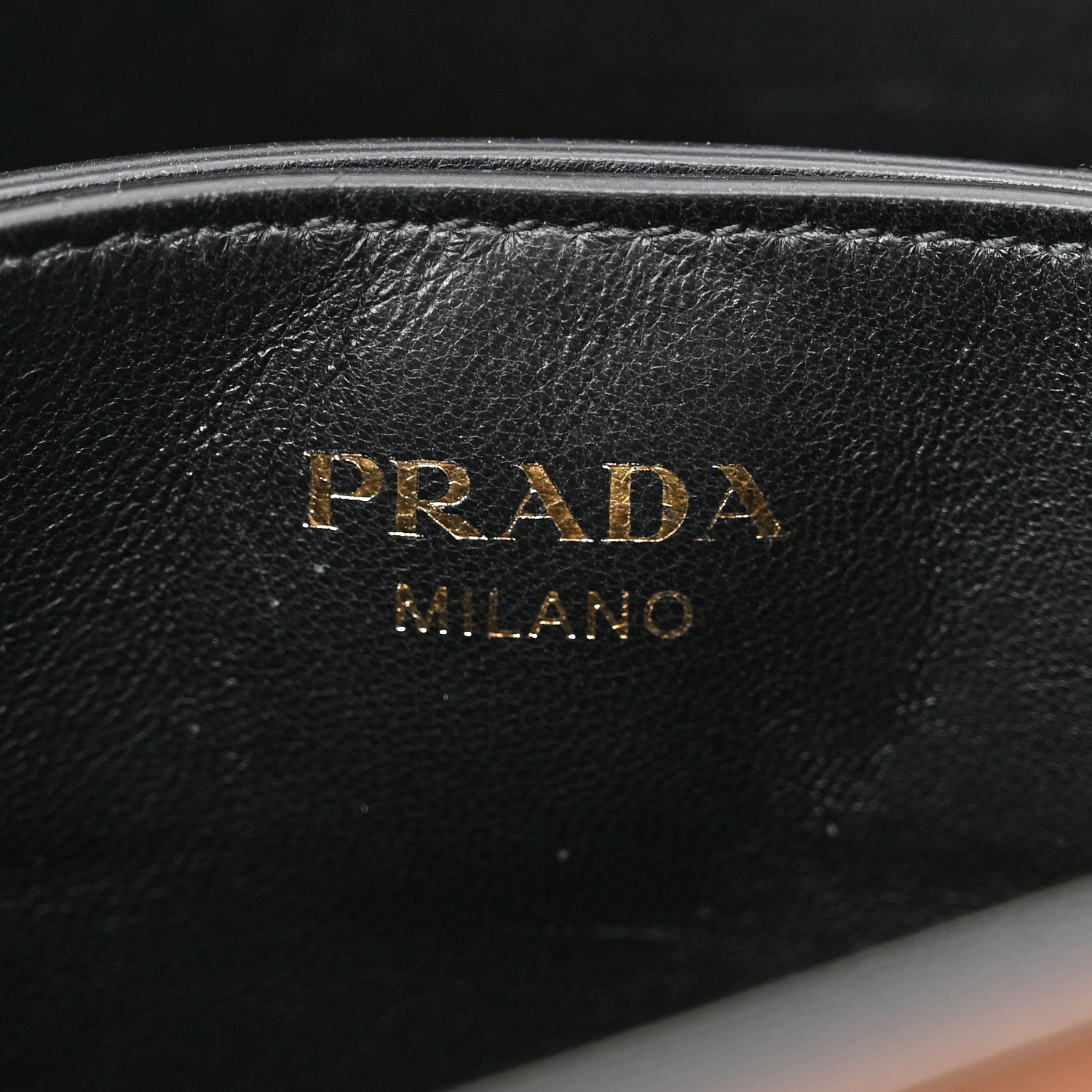 Prada City Calfskin Tambour Bucket Bag Cognac Black 6 of 9