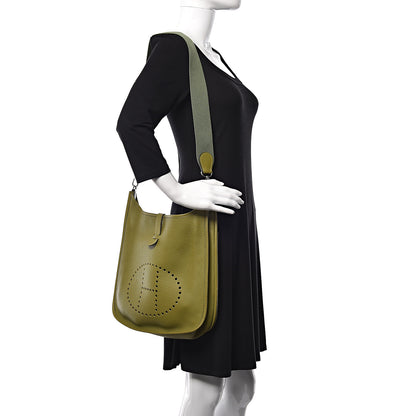 Hermes Taurillon Clemence Evelyne II GM Vert Chartreuse 2 of 10