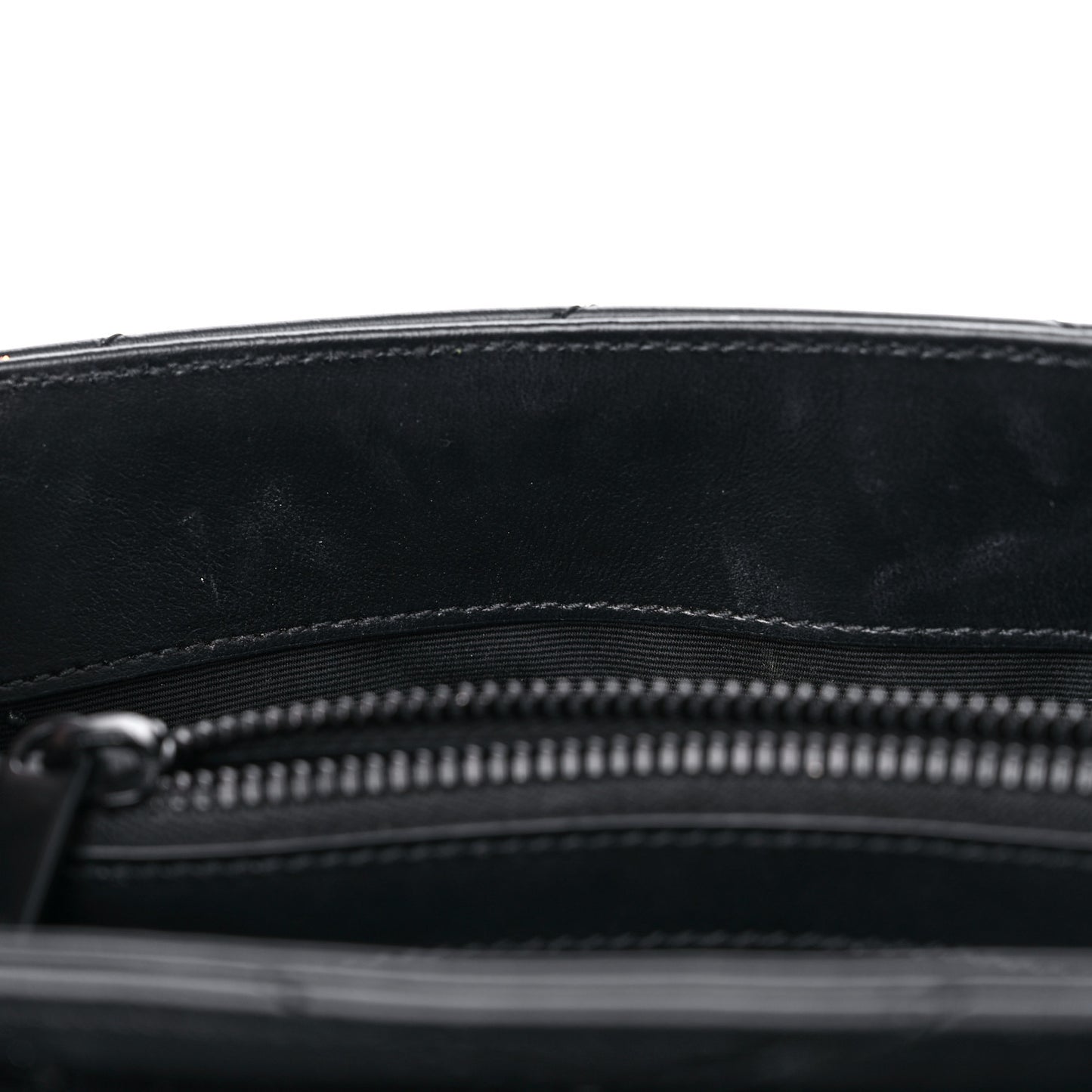 Calfskin Y Quilted Monogram Monochrome Small Loulou Chain Satchel Black