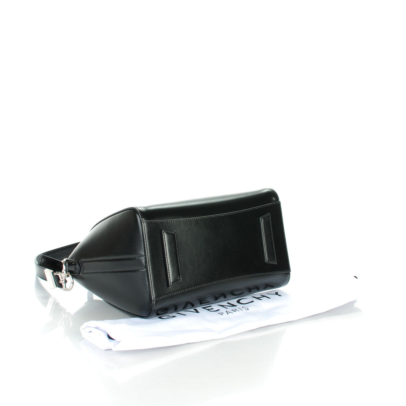 Shiny Lord Calfskin Small Antigona Black