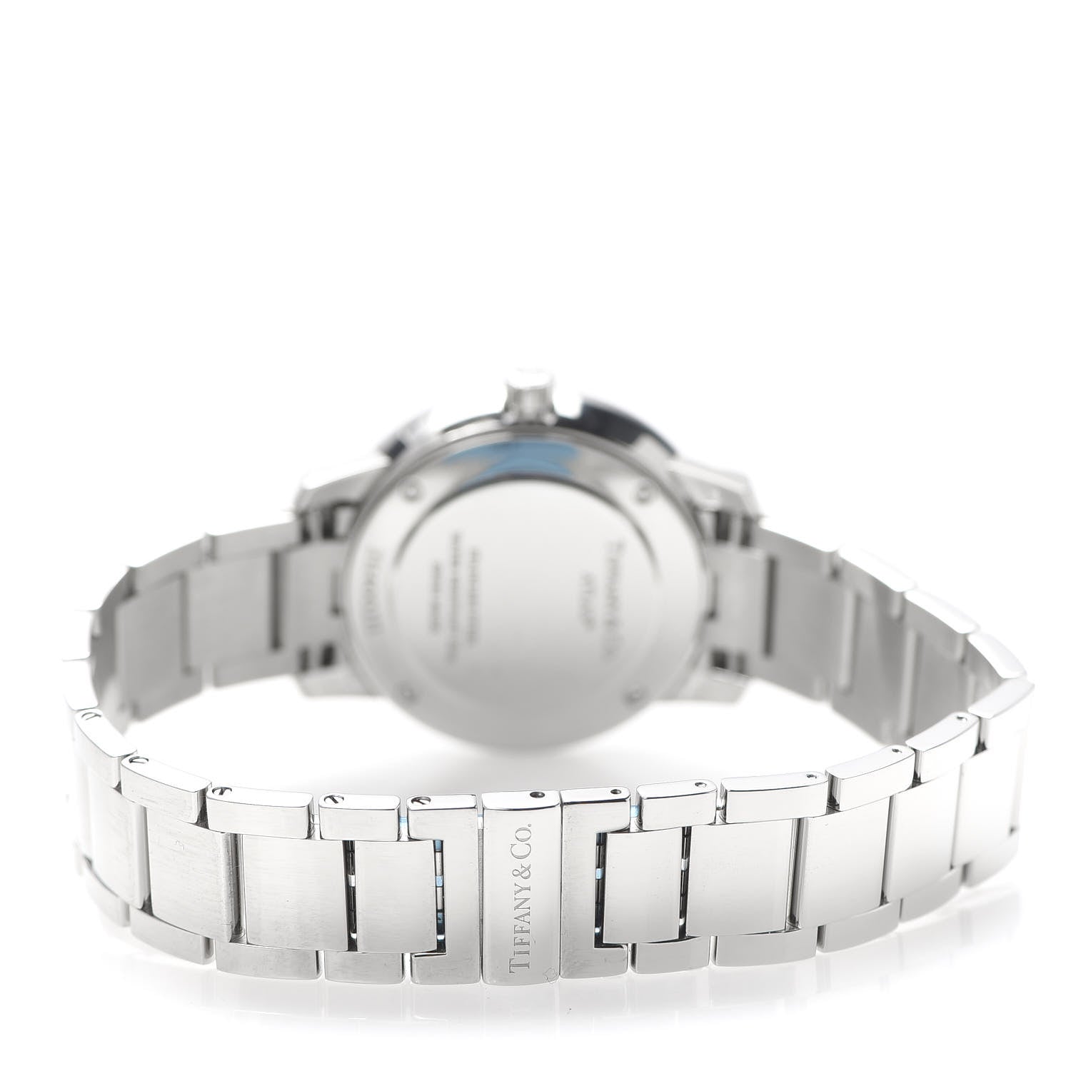 Tiffany Stainless Steel Diamond Bezel 31mm Atlas 2-Hand Quartz Watch Black 4 of 7