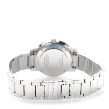 Tiffany Stainless Steel Diamond Bezel 31mm Atlas 2-Hand Quartz Watch Black 4 of 7