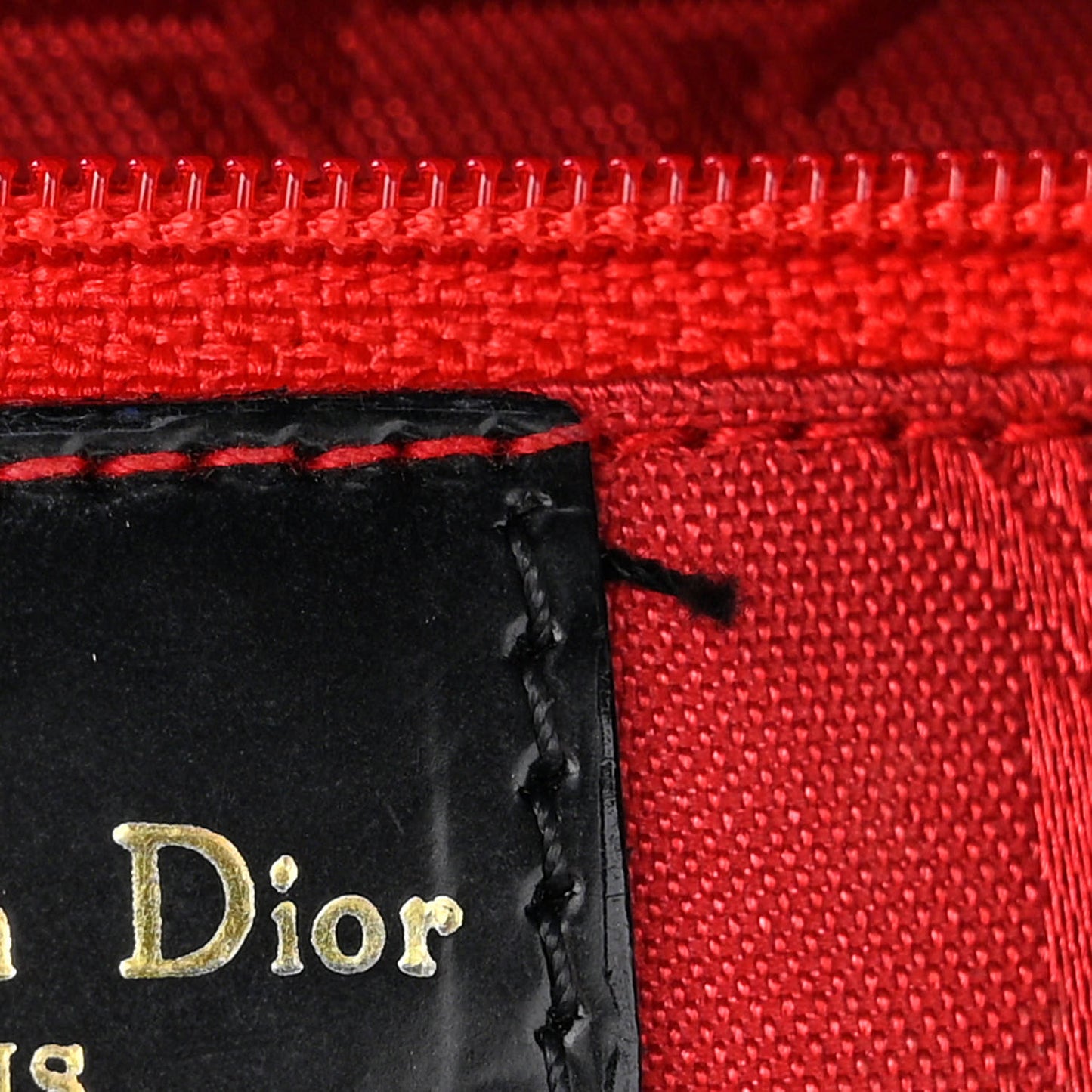 Glazed Calfskin Mini Lady Dior Black