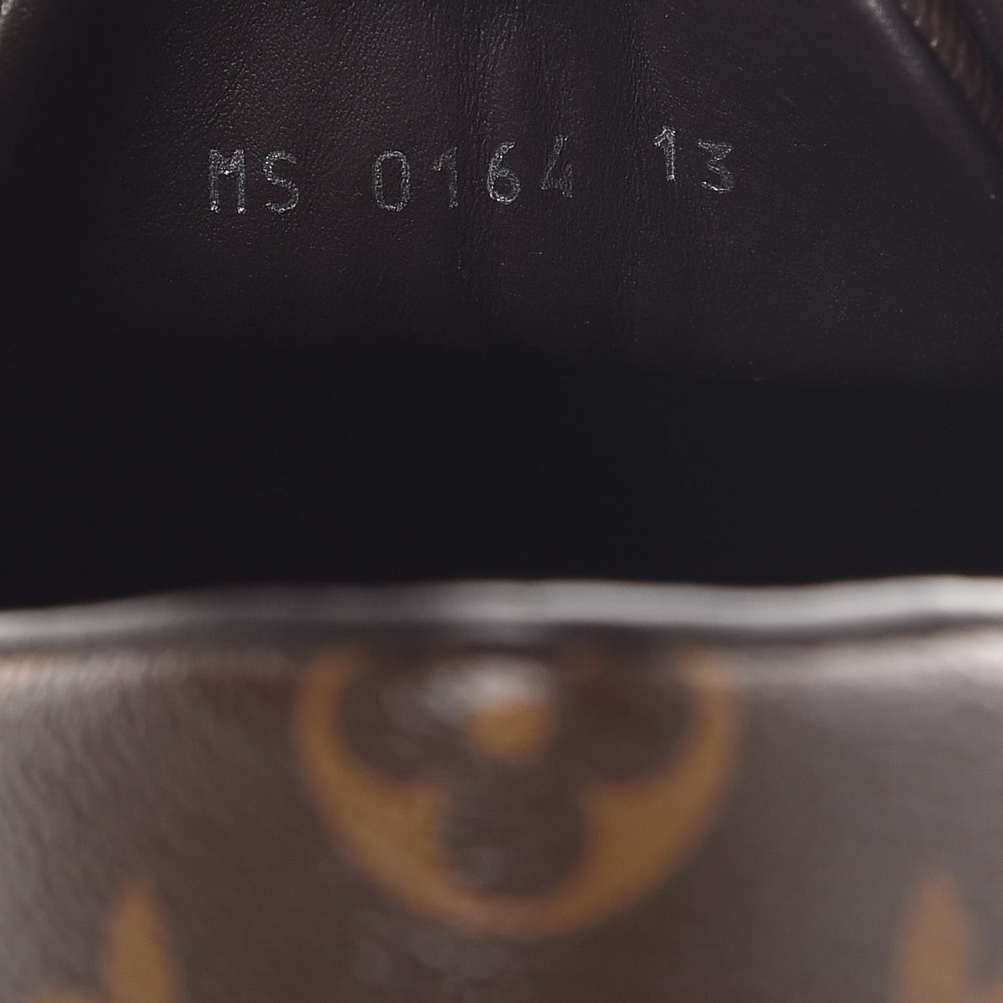 Calfskin Monogram Line Up Sneaker 13 Acajou
