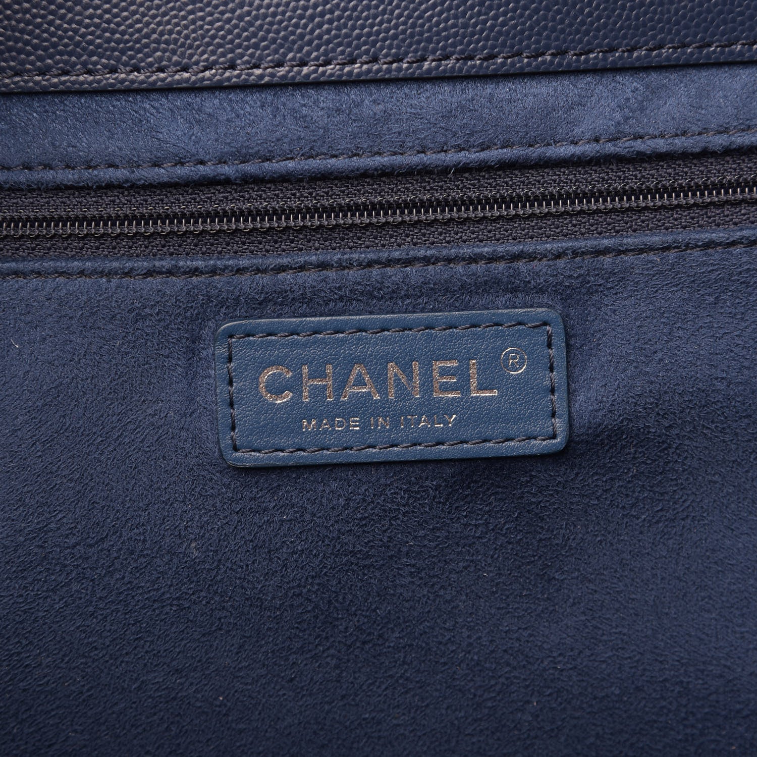 Chanel Caviar Medium Studded Deauville Tote Navy 7 of 16