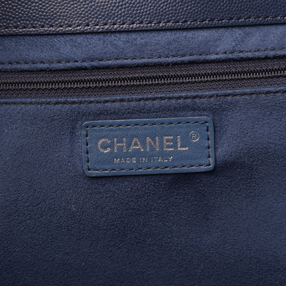Chanel Caviar Medium Studded Deauville Tote Navy 7 of 16