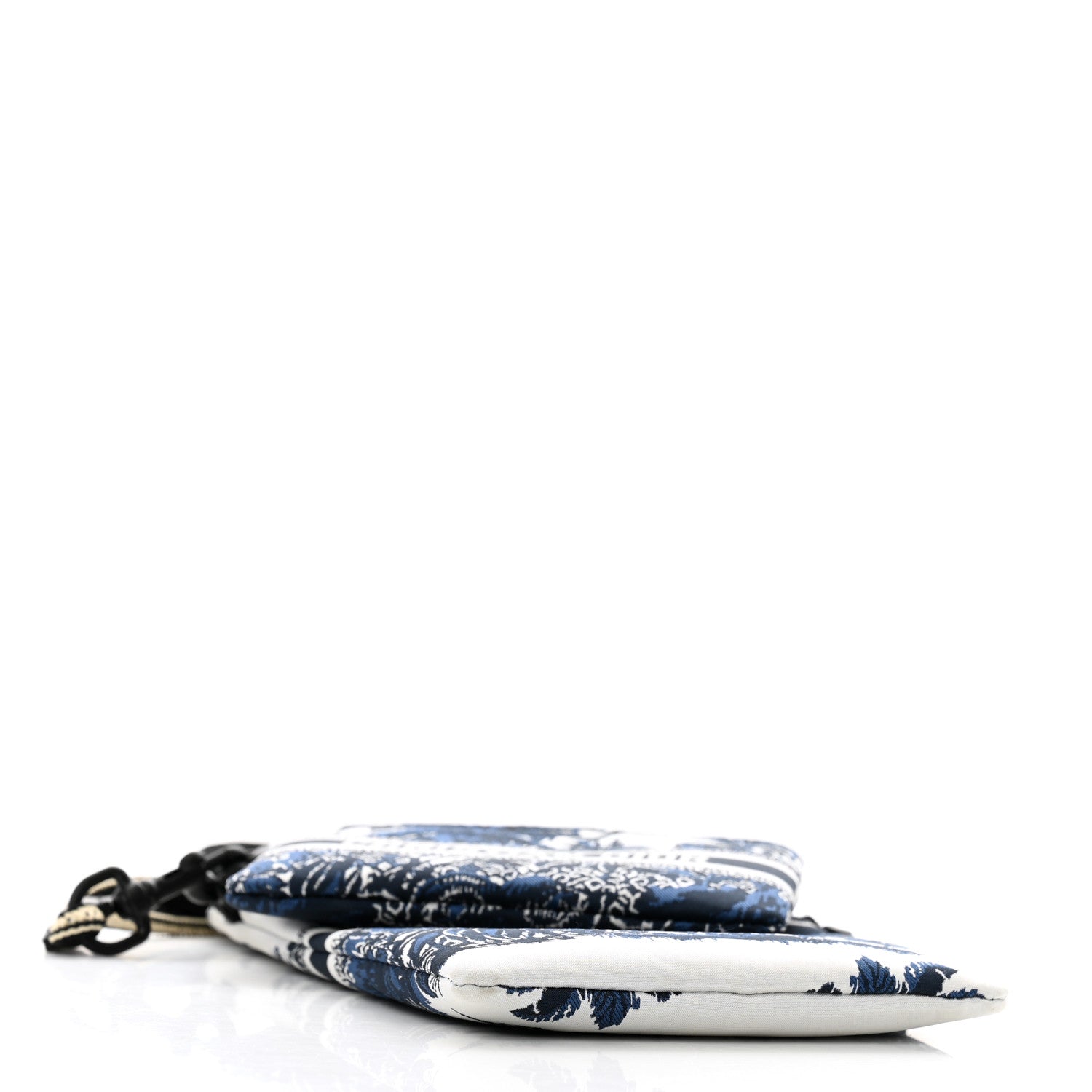 Christian Dior Technical Fabric Embroidered Palm Tree Toile De Jouy DiorTravel Multifunction Pouch Blue 4 of 13