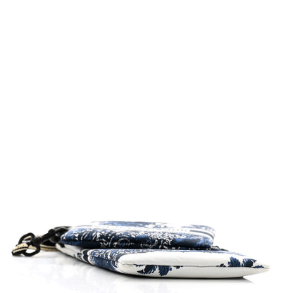 Christian Dior Technical Fabric Embroidered Palm Tree Toile De Jouy DiorTravel Multifunction Pouch Blue 4 of 13