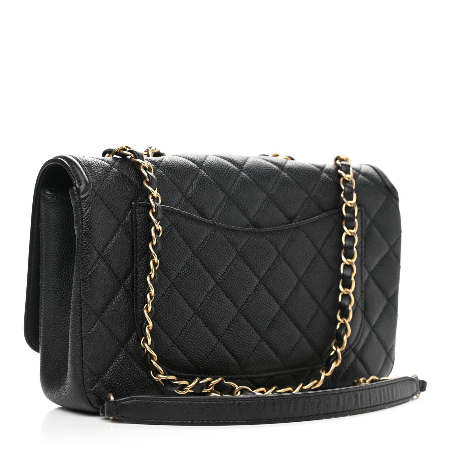 Caviar Quilted Medium CC Filigree Flap Black