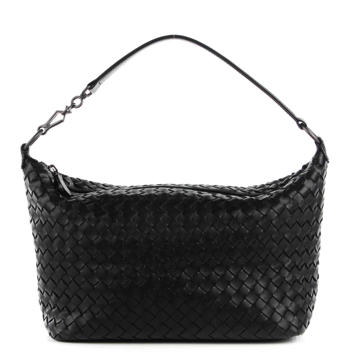 Bottega Veneta Nappa Intrecciato Small Shoulder Bag Black 1 of 9