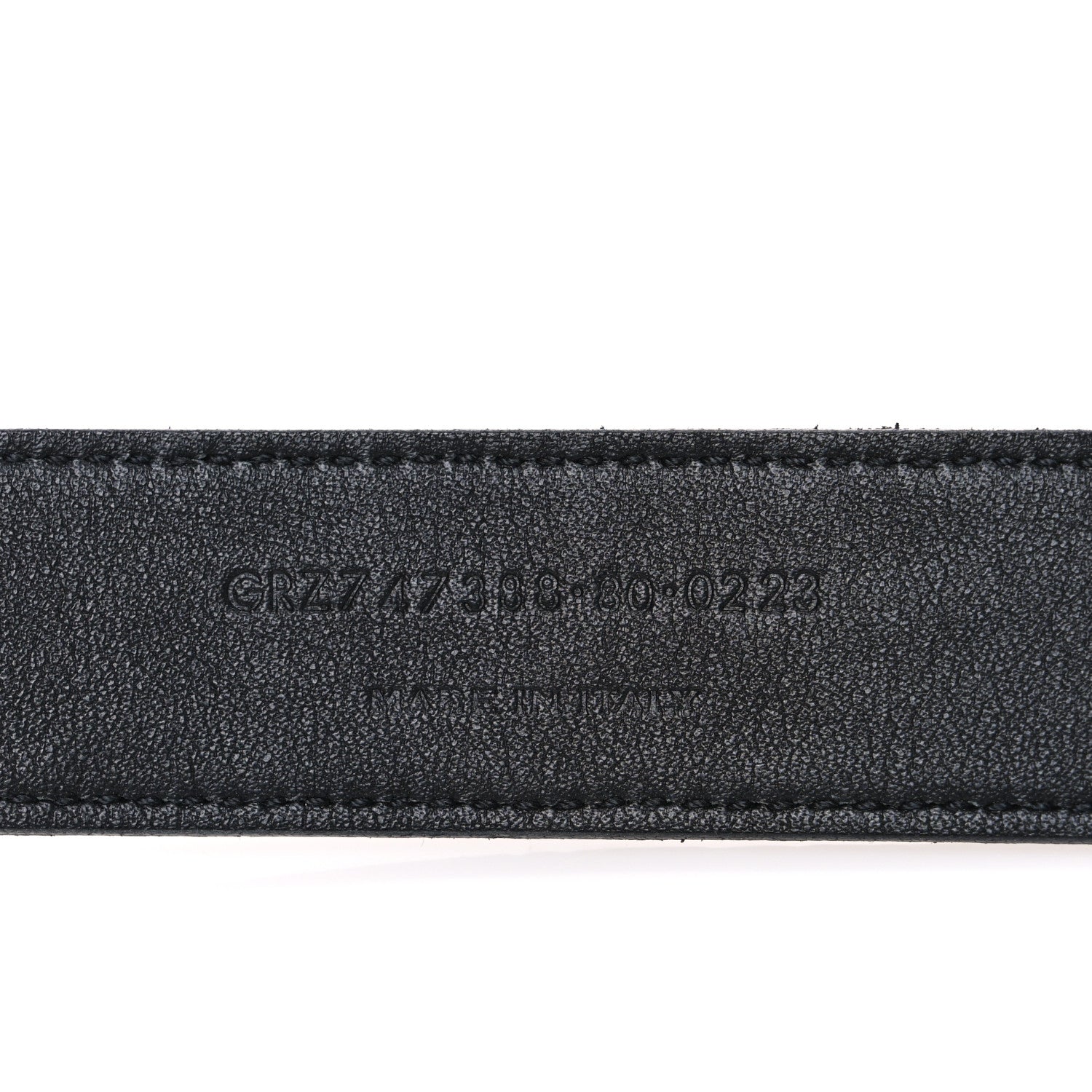 Saint Laurent Snakeskin Calfskin Crocodile Embossed Buckle Belt Black 6 of 6