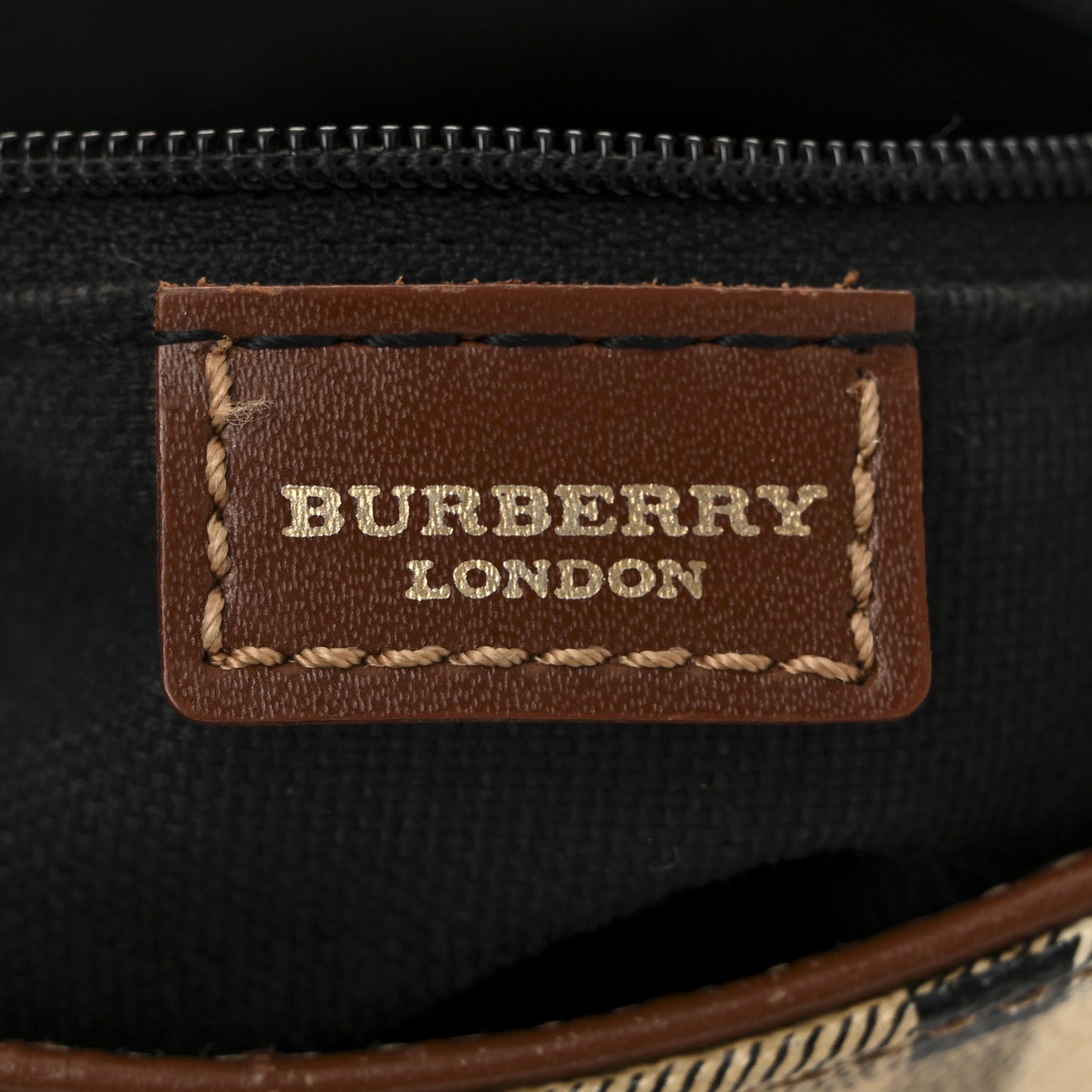 House Check Small Tote Dark Brown