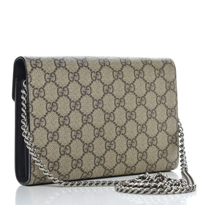 Gucci GG Supreme Monogram Mini Dionysus Chain Wallet Beige Black 3 of 9