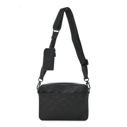 Louis Vuitton Calfskin Monogram Shadow Duo Messenger Black 1 of 10