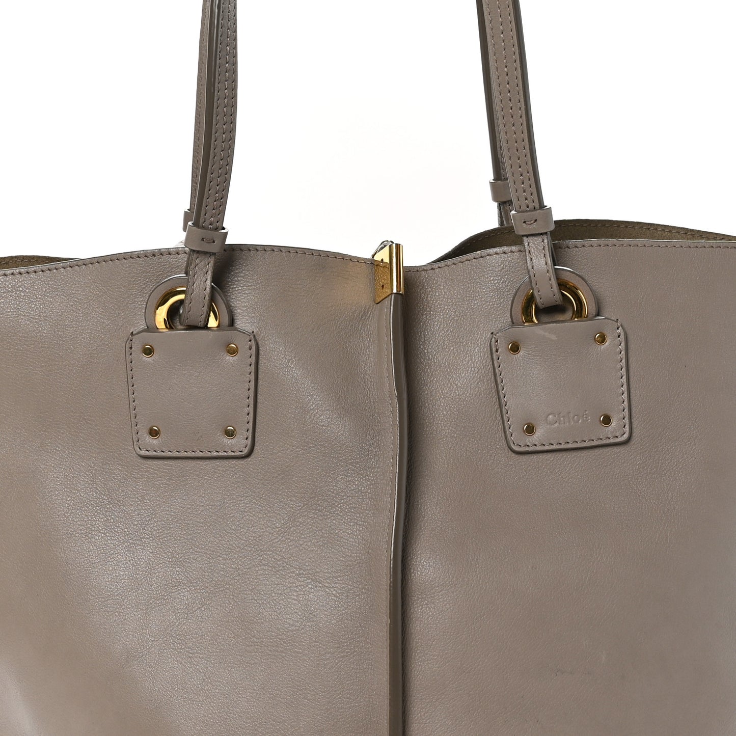 Smooth Calfskin Medium Vick Tote Motty Grey