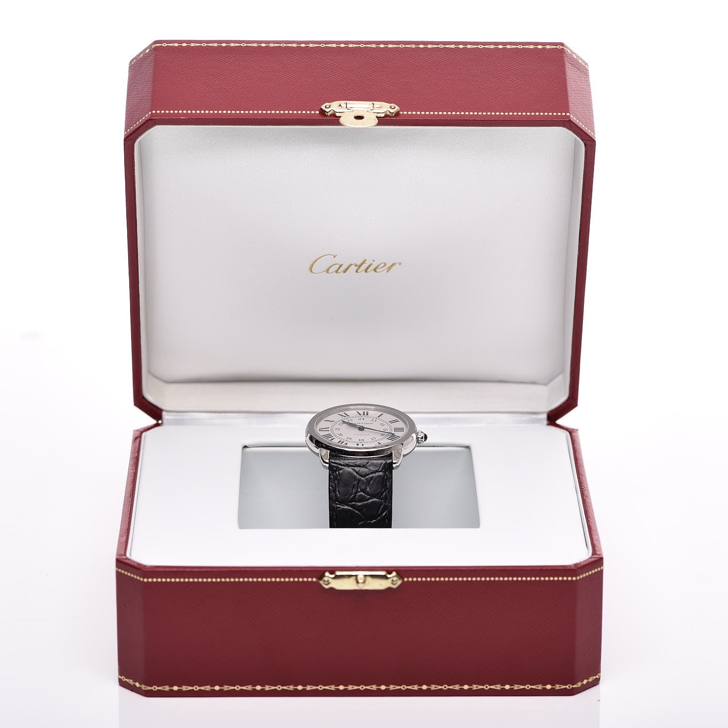 Cartier Stainless Steel Alligator 36mm Ronde Solo Automatic Watch 11 of 11