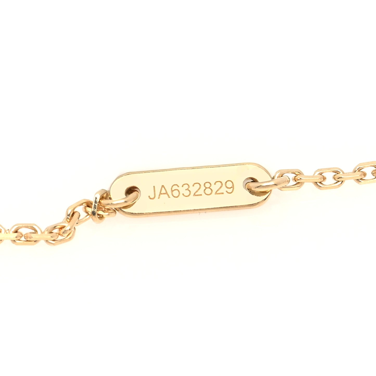 18K Yellow Gold Mother of Pearl Sweet Alhambra Pendant Necklace