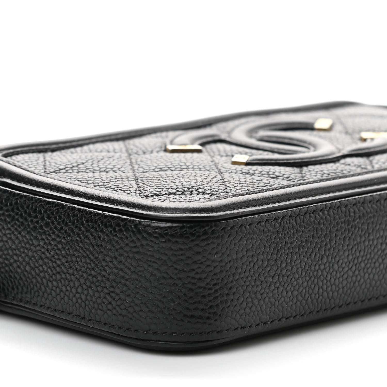 Chanel Caviar Quilted CC Filigree Clutch With Chain Black 11 of 13