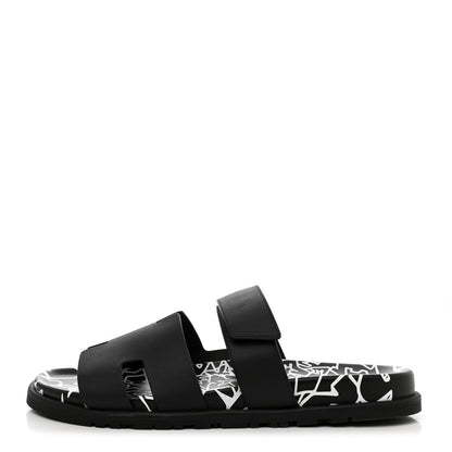 Hermes Epsom Calfskin Graff Hermes Mens Chypre Sandals 44 Black 1 of 10