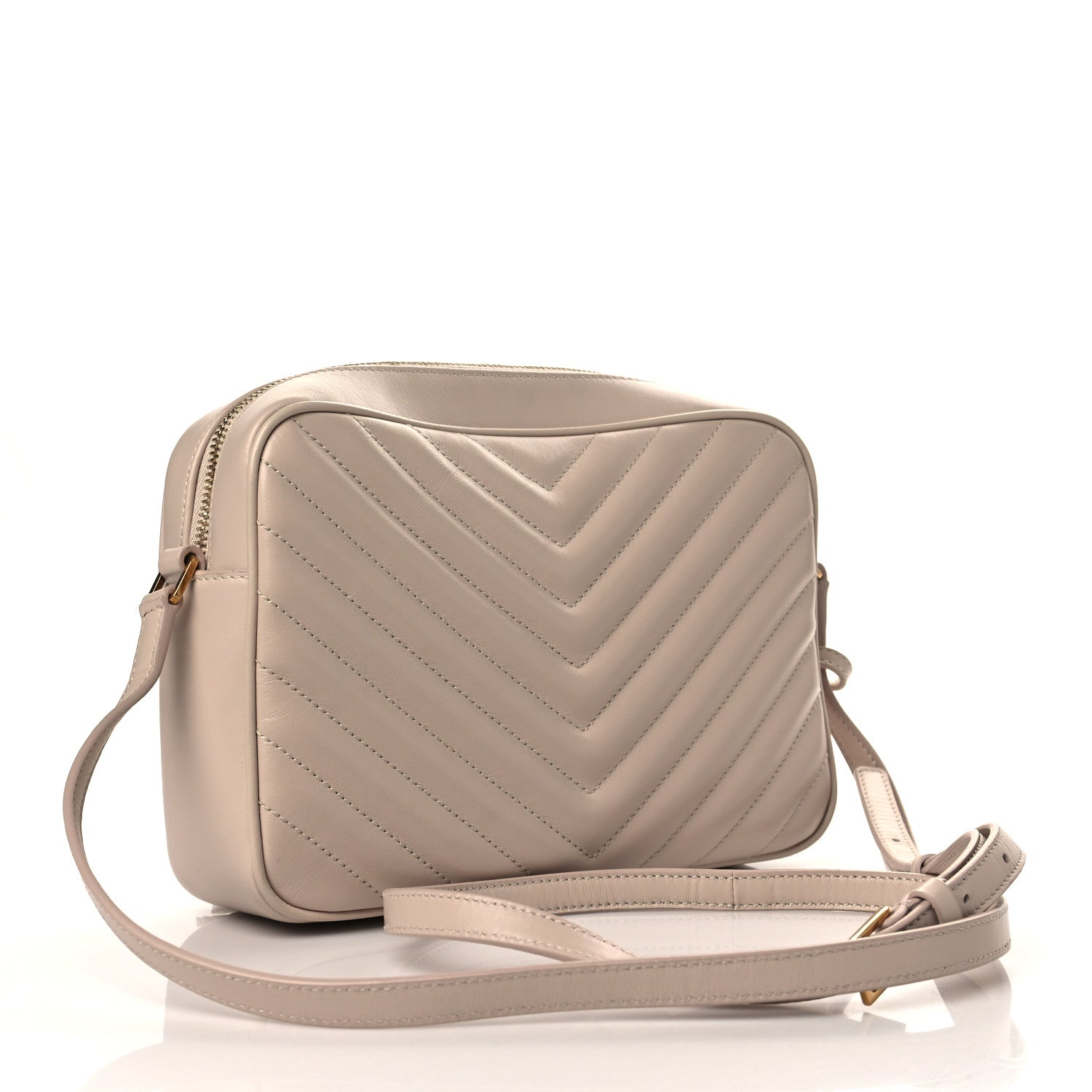 Saint Laurent Calfskin Matelasse Monogram Lou Camera Bag Washed Light Pink 2 of 7