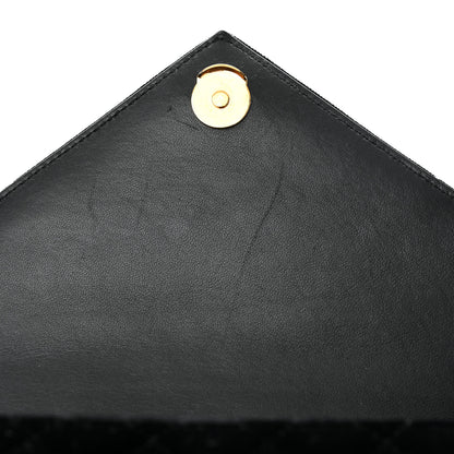 Saint Laurent Velvet Tri-Quilt Monogram Medium College Bag Black 10 of 12