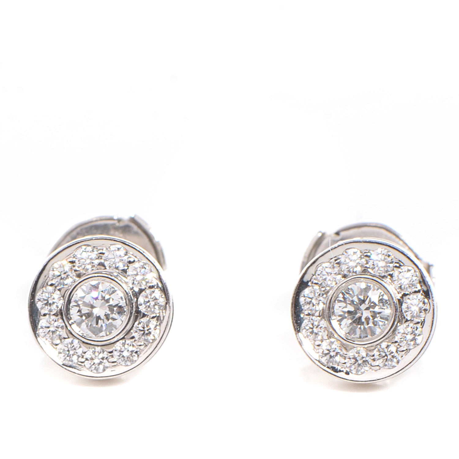 Tiffany Earrings Platinum Diamonds Large Circlet Earrings 1 of 5