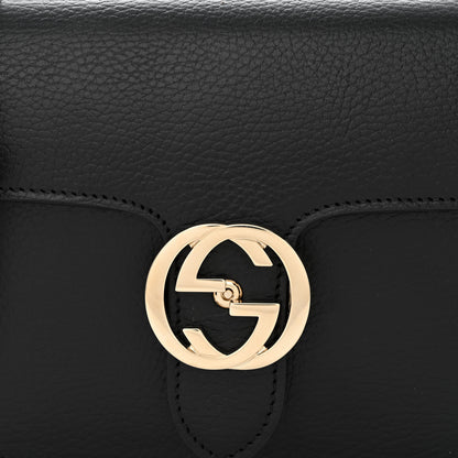 Gucci Dollar Calfskin Small Interlocking G Shoulder Bag Black 8 of 11