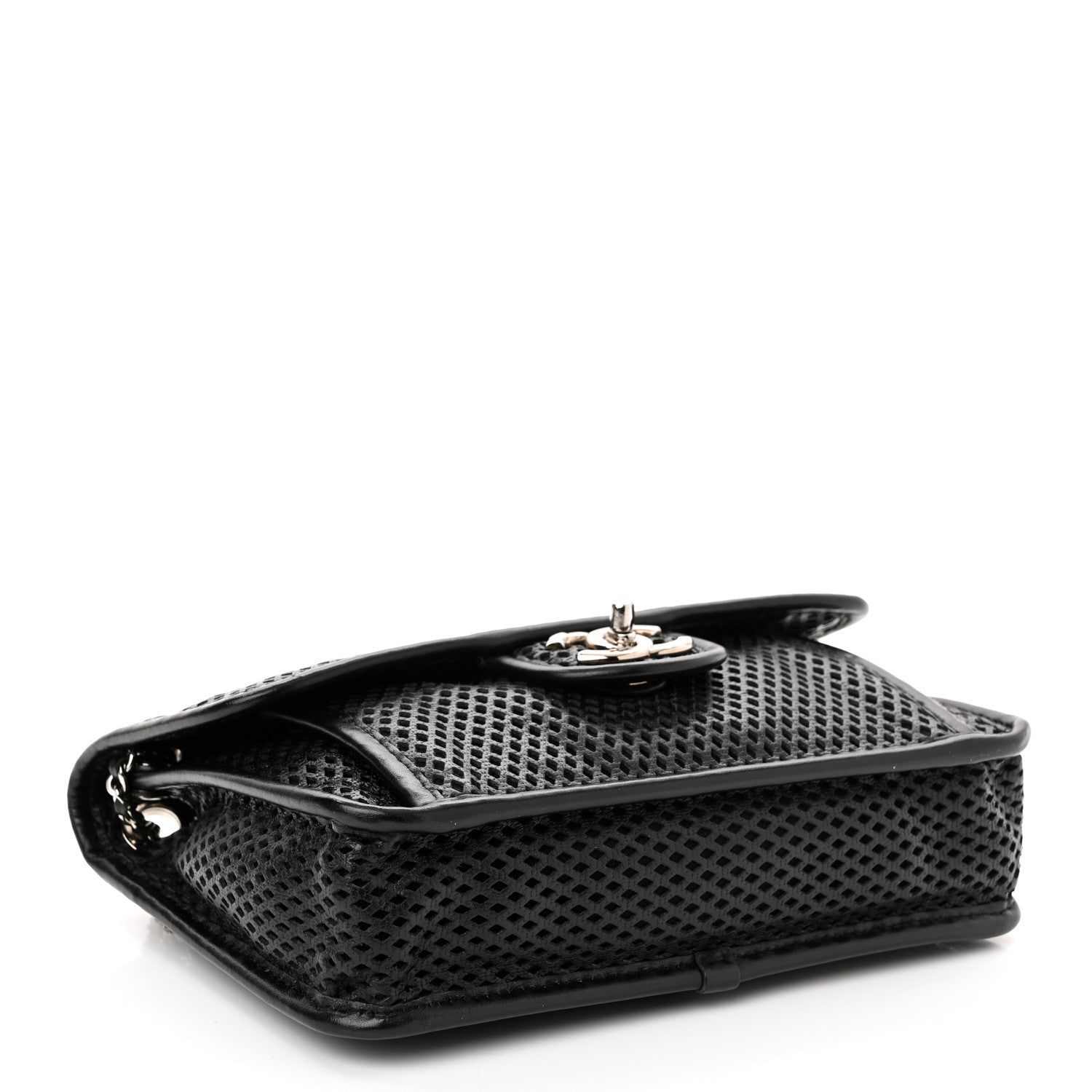 Chanel Metallic Perforated Calfskin Small Up In The Air Flap Black 4 of 10