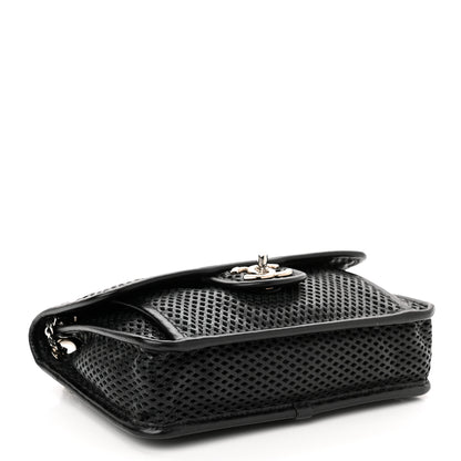Chanel Metallic Perforated Calfskin Small Up In The Air Flap Black 4 of 10